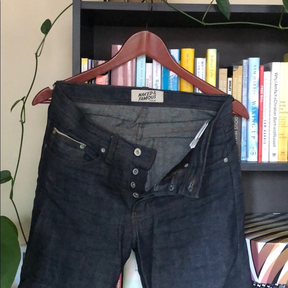 Men’s naked and famous raw denim